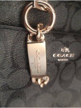 Coach Gold Tone Pendant Bag Charm Keychain Y2k